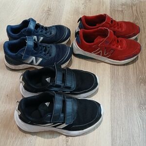 Lot of Kids Sneakers, Adidas & New Balance, sizes 13.5 & 13, incl. Tensaur Run
